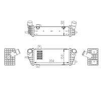 HART Intercooler LLK Radiatore Per Hyundai Tucson 1.7 CRDi KIA Sportage