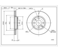 HART PREMIUM TARCZE 2X BREMSSCHEIBEN Ø 259 Ventilato Per Renault 19 II