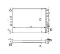 HART Radiatore Acqua Adatto A per Ford Escort V Cabriolet All Aal ABL GAL