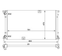 HART Radiatore Acqua per Renault Trafic II Bus Opel Vivaro Combi Jl Fl El