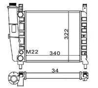 HART Radiatore Radiatore Acqua Motore Compatibile Per Fiat Uno 146A/E 45 I.E 1.0