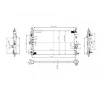 HART Radiatore Radiatore Acqua Motore Per Opel Astra J Chevrolet Orlando Cruze