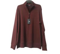 Hart Schaffner Marx Manica Lunga Pied collo a Lupetto Maglione, Bordeaux [S]