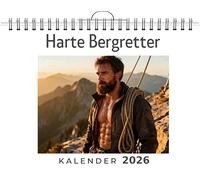 Harte Bergretter: Wandkalender 2026, Kalender DIN A4 quer, Monatskalender im Querformat mit Kalendarium, das perfekte Geschenk