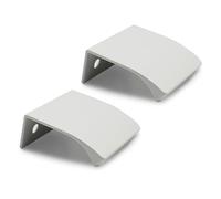 HARTE Confezione da 2 maniglie Edge Straight - Ideale per mobili da bagno e cucina - Misure 40 mm - Per armadi e cassetti - Colore Inox - Furnipart