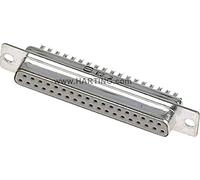 Harting 09 67 025 4715 Connettore femmina SUB-D 180 ° Poli: 25 Punte a saldare 1 pz.