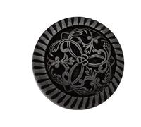 Hartmann-Knöpfe Confezione da 10 bottoni in metallo color argento nero opaco Bottoni con occhiello con motivo elegante 12 mm, 18 mm o 20 mm Made in Germany (12 mm)