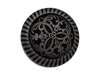 Hartmann-Knöpfe Confezione da 10 bottoni in metallo color argento nero opaco Bottoni con occhiello con motivo elegante 12 mm, 18 mm o 20 mm Made in Germany (12 mm)