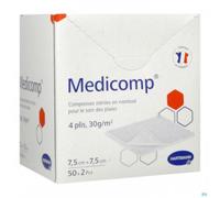Hartmann Medicomp Sterile Non Tessute 7,5x7,5 cm 50 bustine - Compresse