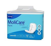 Molicare Forma premium 6 gocce, per incontinenza media: massima sicurezza, protezione extra contro le perdite e discrezione per donne e uomini, da utilizzare con pantaloni fissi MoliCare Premium, 32