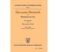Hartmann Von Aue Der arme Heinrich (Tascabile) Altdeutsche Textbibliothek