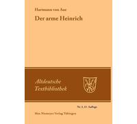 Hartmann Von Aue Der arme Heinrich (Tascabile) Altdeutsche Textbibliothek