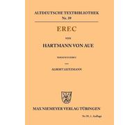 Hartmann Von Aue Erec (Tascabile) Altdeutsche Textbibliothek