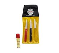 Harts Kit di lubrificazione per orologio, 3 perni di olio fine punta media e spessa e un olio per orologi svizzeri Moebius 8000 da 1 ml, Multicolore