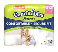 - Hartz® Comfitables® - Pannolini usa e getta per cani, vestibilità sicura e confortevole, facili da indossare, ultra assorbenti, pannolini per maschi e femmine, taglia XXS
