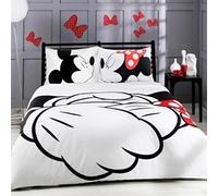 Haru Homie Set di biancheria da letto reversibile in microfibra con stampa Topolino, 3 pezzi, con chiusura a cerniera, ultra morbido, leggero e facile da pulire, king size