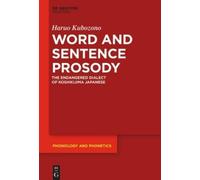 Haruo Kubozono Word and Sentence Prosody (Copertina rigida)