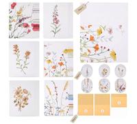 harupink 36 biglietti di ringraziamento, biglietti di ringraziamento, biglietti di ringraziamento con busta e sigillo, adesivi con fiori raffinati Thank you Cards, regalo di ringraziamento per