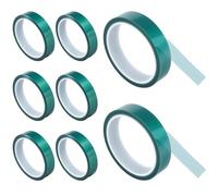 harupink 8 rotoli di nastro adesivo resistente al calore, 20 mm x 33 m, resistente al calore, senza residui, per verniciatura a polvere, sublimazione, pannelli isolanti (verde)