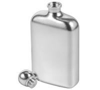 Harupink Flask - Fiaschetta per whisky, 160 ml, con coperchio sigillato, a prova di perdite, per whisky, rum, vodka, rotonda, per uomini e donne, argento (240 ml)