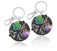Harupink Portachiavi smaltato Color Fidget, ruota girevole regolabile in 20 tonalità, per alleviare le paure e sentire emozioni, per alleviare lo stress, riconoscere rapidamente le connessioni tonali