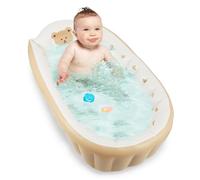Harupink Vasca da bagno gonfiabile per bambini, ergonomica, antiscivolo, pieghevole, 2 - 5 anni, PVC, 90*55*30cm, include vasca e kit di riparazione
