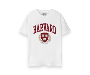 HARVARD Maglietta per Adulti T-Shirt Bianca a Maniche Corte University Graphic per Uomo e Donna | Top Abbigliamento Emblema Collegiale della Scuola Universitaria | American College Merchandise