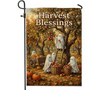 Harvest Blessings - Bandiera da giardino con fantasma, frutteto, per