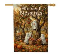 Harvest Blessings - Bandiera della casa di Halloween, 71 x 101 cm