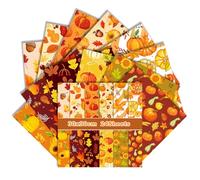 Harvest Festival - 24 fogli di carta per scrapbooking, 30 x 30 cm, motivo zucche su entrambi i lati, per realizzare biglietti, origami, diari autunnali, decorazioni autunnali (A, 30 x 30 cm)