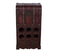 Harvest HY11141 - Scaffale per vino con 2 cassetti e vano portaoggetti, 76 cm, in legno, mobile coloniale