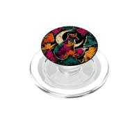 Harvest Moon Fox Foglie Autunno Grunge Art PopSockets PopGrip per MagSafe