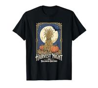 Harvest Night 1920 Halloween Zucca Spettrale Luna Piena Maglietta