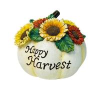 Harvest Pumpkin Resin Decor Colorful Flower Home Ornament For Fall Parties