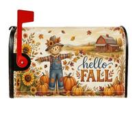 Harvest Scarecrow Autumn Quote - Coperture magnetiche per cassetta postale | Campo di girasole, copertura per cassetta delle lettere, Casale rustico, zucche da raccolto, decorazioni per la casa