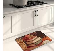 Harvest - Tappetini da cucina per pavimento, libri autunnali rustici e zucche, morbidi, imbottiti, confortevoli, lavabili, antiscivolo, per lavelli da cucina, lavanderia, bagno, 40,6 x 61 cm