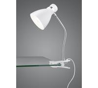 HARVEY LAMPADA DA STUDIO FLESSIBILE CON PINZA METALLO BIANCO E CROMO H. 36CM 1 LUCE ATTACO E27