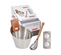 Harvia SN-SA006 - Kit secchio con mestolo, igrometro, termometro, per sauna