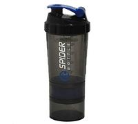 Harwls 3 in 1 Shaker Bottle Milkshake Protein Powder Mixer Sports Water Bottles with Mesh Grid BPA Free Spider