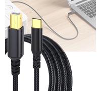 HARY Cavo dati da USB B a USB C, 2 m, da tipo C a USB 2.0, per stampante e scanner, cavo MIDI a USB C, compatibile con HP Canon Epson, per interfaccia audio, tastiera MIDI e controller DJ