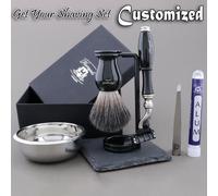 Haryali London 6pc Personalizzato Testo Kit da Barba Set Pettinatura Regalo per