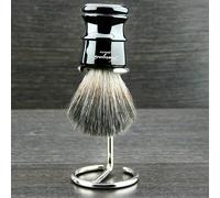 Haryali London Alla Moda Nero Capelli Sintetici Pennello da Barba & Acciaio