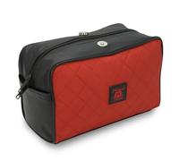 Haryali London Borsa da toilette in pelle resistente all'acqua per gli uomini Borsa da viaggio per il lavaggio da barba Kit Dopp Bagno Palestra Articoli da toeletta Organizzatore di trucco, Rosso,