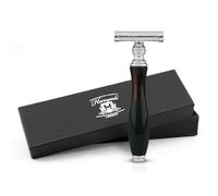 Haryali London Rasoio a doppia lama per uomo e donna - doppia lama in resina - design ergonomico - rasoio riutilizzabile - rosso e nero - adatto a tutte le lame DE