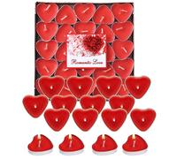 HASAIKA® Candela Romantica, Candele a Forma di Cuore 50 Pezzi, Adatto per San Valentino, Confessioni, Date, Matrimoni, Anniversario Decorazione