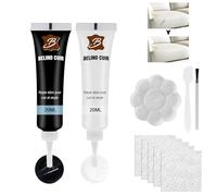 HASAIKA® Crema di Riparazione in Pelle, Balsamo per Divano, Giacca, Seggiolino Auto, Cappotti - Ripara Crack, Buchi, Usura (Nero+Bianco)