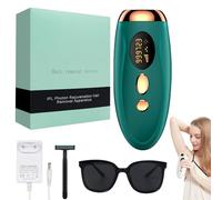 HASAIKA® Epilatore Laser IPL, Epilatore Luce Pulsata con Raffreddamento, 5 Livelli di Energia, Epilatore indolore per ascelle, braccia, gambe e tutto il corpo (Verde)