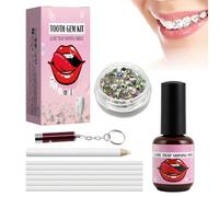 HASAIKA® Kit Brillantini per Denti, Set Di Gioielli Da Denti, decorativi fai da te per un sorriso smagliante
