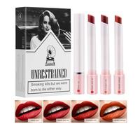 HASAIKA® Lipstick Cigarettes Set Rossetto, Rossetto Opaco Lunga Tenuta, Impermeabile e Idratante Lipstick, Trucco Per Rossetto Antiaderente Da 4 Pezzi Di Lunga Durata