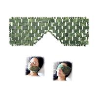 HASAIKA® Maschera per Gli Occhi in Giada, Maschera Per Occhi In Pietra, Naturale Pietre Di Giada Anti Invecchiamento, Aiuta A Ridurre il Gonfiore Degli, il Mal di Testa (verde scuro)